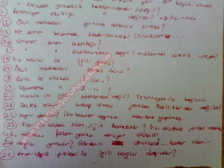 Protetik Diş Tedavisi 2.Vize Soruları 2011