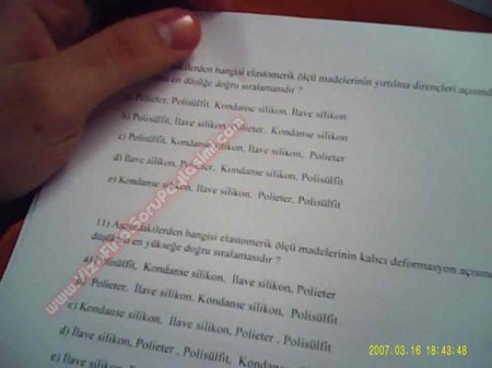 Protetik Diş Tedavisi Final Soruları