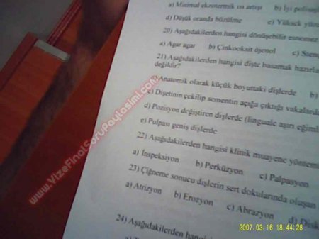 Protetik Diş Tedavisi Final Soruları