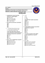 Ağ Temelleri Vize Soruları 2015