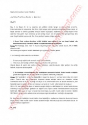 Aile Hukuku Final Soruları Ve Çözümleri