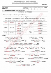 Akışkanlar Mekaniği Dersi Vize Soruları ve Çözümleri - 2015