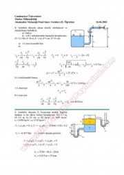 Akışkanlar Mekaniği Final Soruları