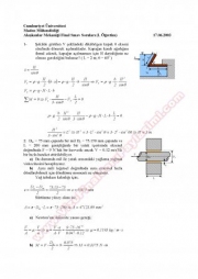 Akışkanlar Mekaniği Final Soruları