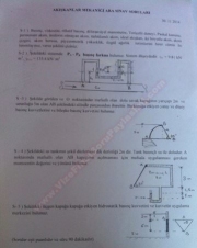 Akışkanlar Mekaniği Vize Soruları - 2014