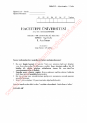 Algoritmalar Vize Soruları - 2013