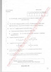 Analiz-1 Final Soruları-2000