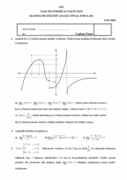 Analiz-1 Final Soruları