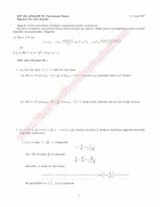 Analiz 3 Final Soruları Ve Çözümleri -2007