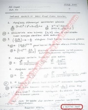 Analiz-4 Final Soruları-2007