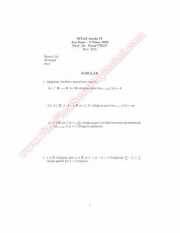 Analiz 4 vize Soruları Ve Çözümleri -2006