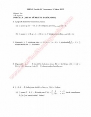 Analiz 4 vize Soruları Ve Çözümleri -2007