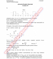 Analog İşaret İşleme Vize Soruları Ve Cevapları-2007
