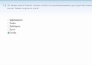 Atatürk İlkeleri ve İnkılap Tarihi -1 Kısa Sınav Soruları