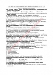 Atatürk İlkeleri Ve İnkılap Tarihi 2 Sınav Soruları 2