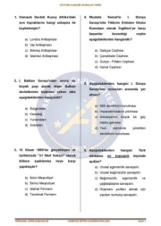 Atatürk İlkeleri ve İnkilap Tarihi Dersi Vize Final Soruları ve Cevapları