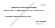 Atatürk ilkeleri ve inkılap Tarihi Dersi Vize Soruları