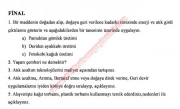 Atık Azaltma Teknikleri Final Soruları