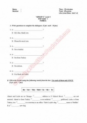 Atılım Üniversitesi İngilizce Muafiyet Soruları