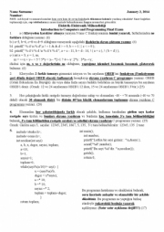 Bilgisayar Programlama Dersi Final Soruları