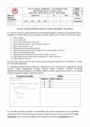Bilgisayar Programlama Dersi Vize Soruları ve Cevapları