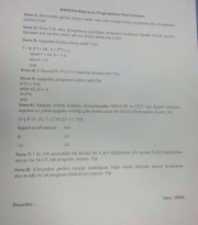 Bilgisayar Programlama Final Soruları - Matlab