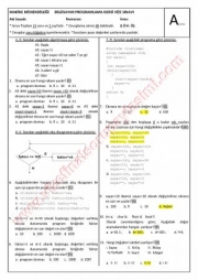 Bilgisayar Programlama Vize Soruları