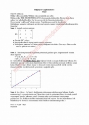 Bilgisayar Uygulamaları -1 Final Soruları