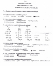 Biyokimya -1 Vize Soruları - Veterinerlik Fakültesi