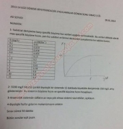 Biyoteknolojik Uygulamalar Dersi Final Soruları