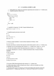 C++ Çalışma Soruları