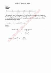 Calculus for Business and Economics-1 Midterm Exam Questions and Solutions