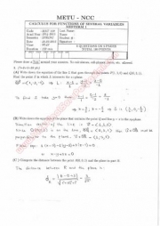 Calculus For Functions Of Several Variables First Midterm Exam Questions And Solutions Spring 2015