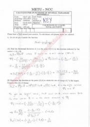 Calculus For Functions Of Several Variables Second Midterm Exam Questions And Solutions Spring 2015