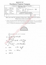 Calculus For Functions Of Several Variables Second Short Exam Questions And Solutions Spring 2014