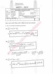 Calculus With Analytic Geometry Midterm Questions and Solutions 2015