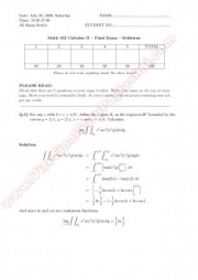 Calculus2 Final Solutions - 2008