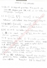 Cebir-2 Vize Soruları