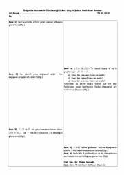 Cebire Giriş Dersi Final Soruları 2010