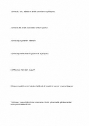 Çevre Hukuku Soruları