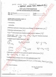 Çevre Kimyası Temel Prensipleri 2 Final Soruları