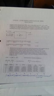 Çevre Modellenmesi Final Soruları