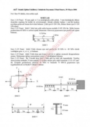 Cisimlerin Dayanımı 1 Final Soruları Ve Cevapları 2006