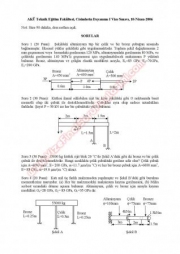 Cisimlerin Dayanımı 1 Vize Soruları Ve Cevapları -2006