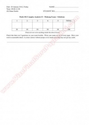 Complex Analysis2 Make Up Solutions -2011