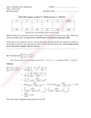 Complex Analysis2 Midterm Solutions -2013