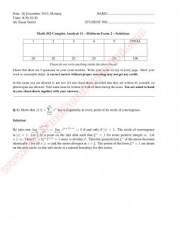 Complex Analysis2 Midterm1 Solutions -2013