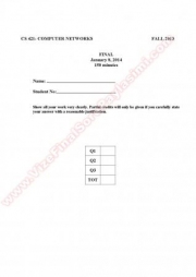 Computer Networks Final Questions - Fall 2013