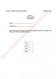 Computer Networks Final Questions - Spring 2013