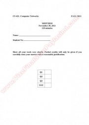 Computer Networks Midterm Questions - Fall 2011